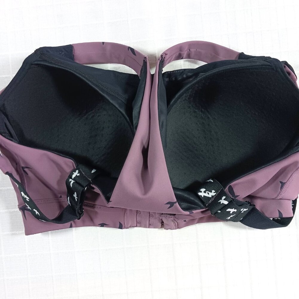 Oiselle Tern it Up Sports Bra Dusty Purple Black Size 34DD - Picture 4 of 6